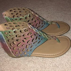 Justice sandals girls size 13 NEW